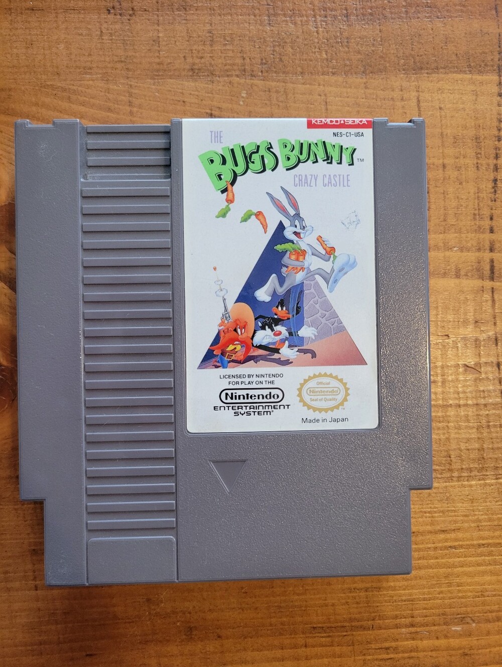The Bugs Bunny Crazy Castle Nintendo NES Game Cartridge 1980s Looney Toons